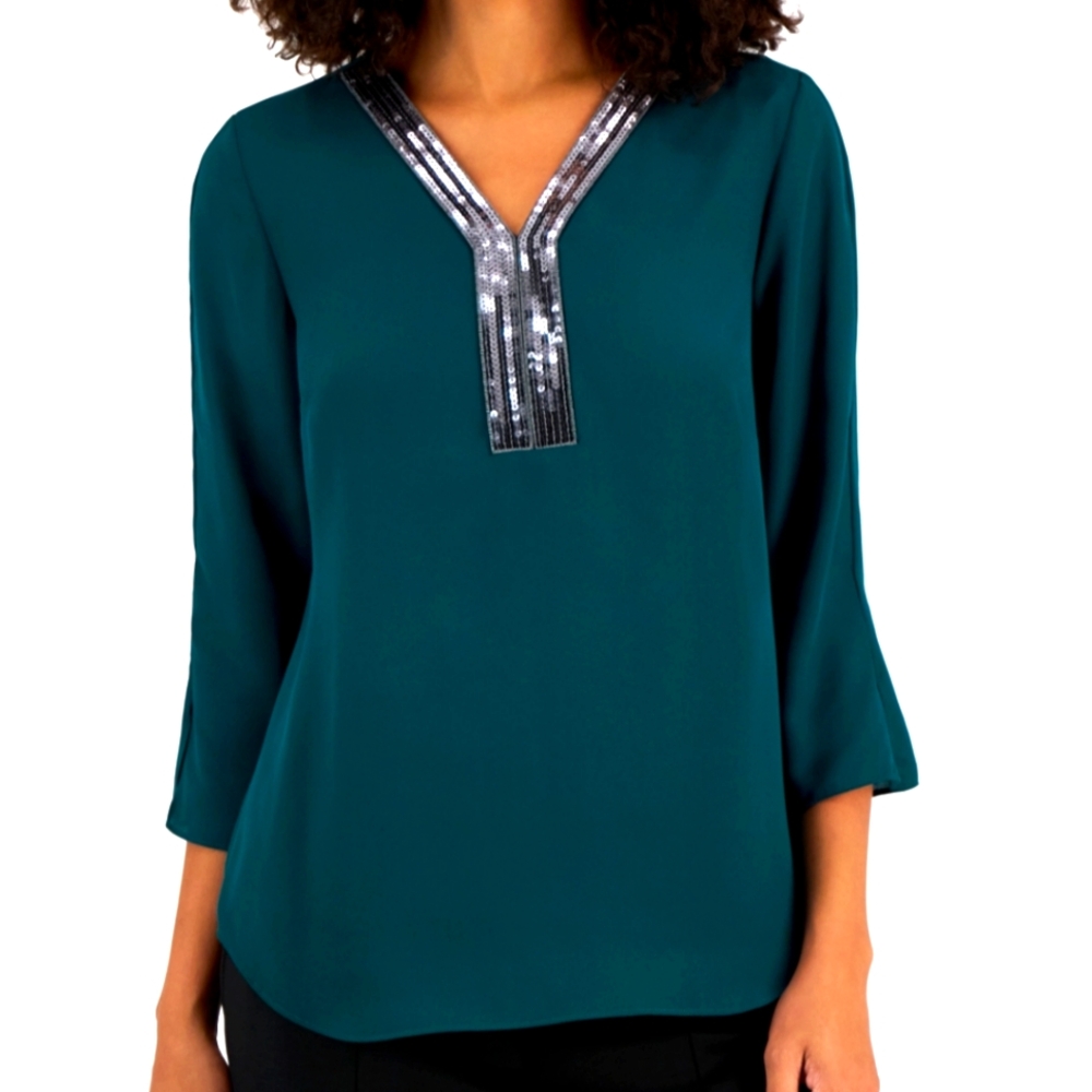 NWOT, JM Collection blouse, size Large Petite